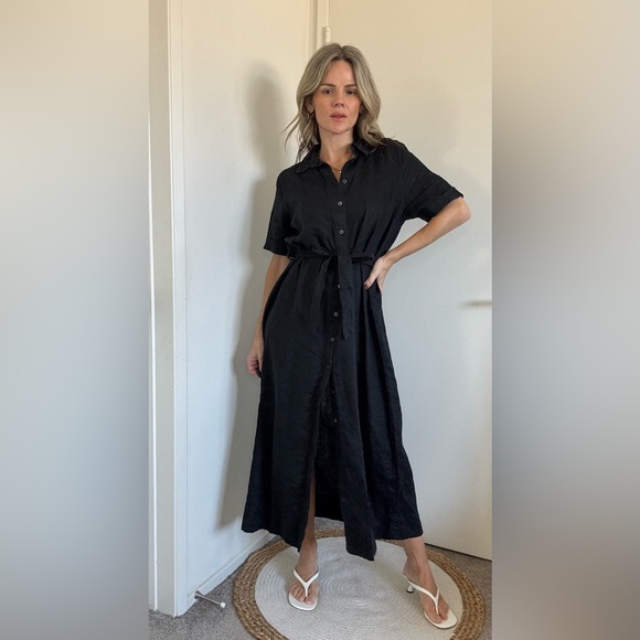 Aritzia Wilfred Eleta Linen Maxi Dress - Picture 7 of 16